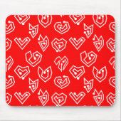 Weiße Valentinische Mazes Mousepad (Vorne)
