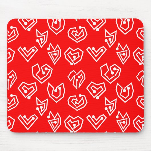Weiße Valentinische Mazes Mousepad (Vorne)