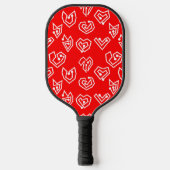 Weiße Valentinische Mazes Pickleball Schläger (Vorderseite)