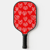 Weiße Valentinische Mazes Pickleball Schläger (Rückseite)