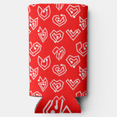 Weiße Valentinische Mazes Selters Dosenkühler (Rückseite)