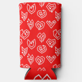 Weiße Valentinische Mazes Selters Dosenkühler (Vorderseite)