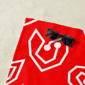 Weiße Valentinische Mazes Strandtuch (Beispiel)