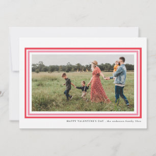 Weiße Valentinstag-Foto-Feier mit Rahmen Liebe Feiertagskarte