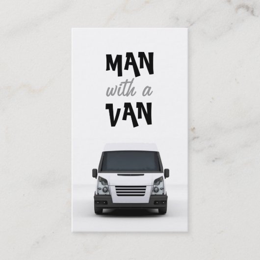 Weiße Van-Visitenkarte Visitenkarte (Vorderseite)