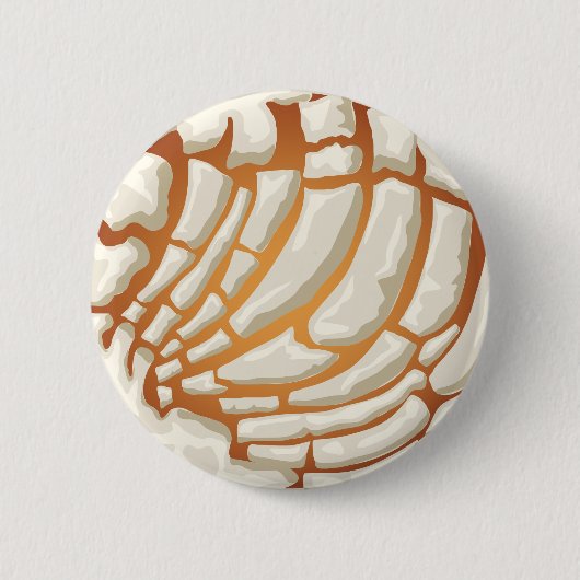 Weiße Vanille-Concha Pan Dulce mexikanisches Brot Button (Vorderseite)