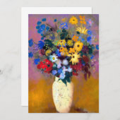 Weiße Vase mit Blume Odilon Redon Ankündigung (Vorne/Hinten)