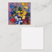 Weiße Vase mit Blume Odilon Redon Begleitkarte (Vorne/Hinten)