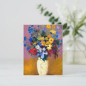 Weiße Vase mit Blume Odilon Redon Begleitkarte (Stehend Vorderseite)