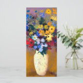 Weiße Vase mit Blume Odilon Redon Card (Stehend Vorderseite)