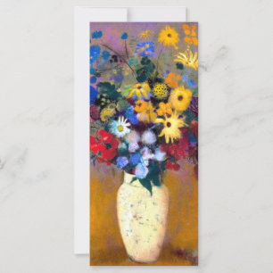 Weiße Vase mit Blume Odilon Redon Card