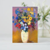 Weiße Vase mit Blume Odilon Redon Dankeskarte (Stehend Vorderseite)