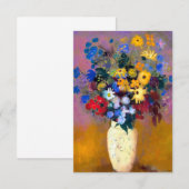Weiße Vase mit Blume Odilon Redon Dankeskarte (Vorne/Hinten)