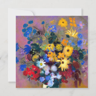 Weiße Vase mit Blume Odilon Redon Feiertagskarte