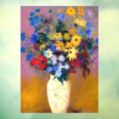Weiße Vase mit Blume Odilon Redon Fensteraufkleber (Blatt 3)
