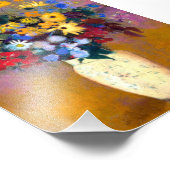 Weiße Vase mit Blume Odilon Redon Fotodruck (Ecke)