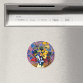 Weiße Vase mit Blume Odilon Redon Magnet (In Situ (Geschirrspüler))