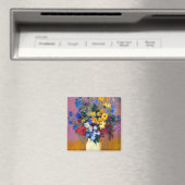Weiße Vase mit Blume Odilon Redon Magnet (In Situ (Geschirrspüler))