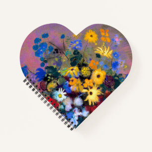 Weiße Vase mit Blume Odilon Redon Notizblock