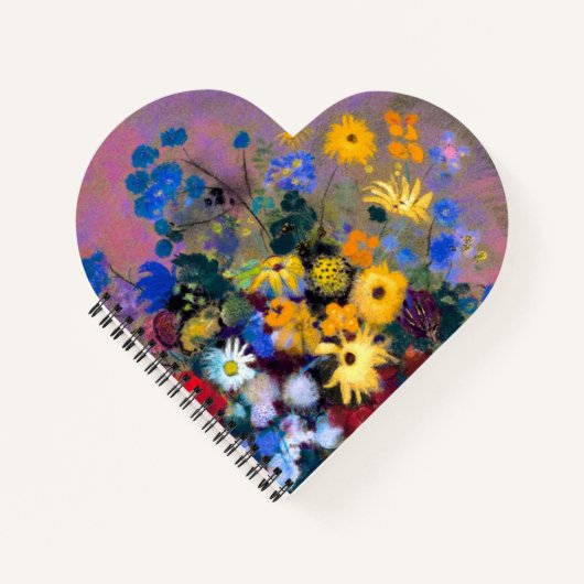 Weiße Vase mit Blume Odilon Redon Notizblock (Vorderseite)