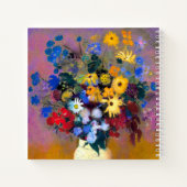 Weiße Vase mit Blume Odilon Redon Notizblock (Rückseite)