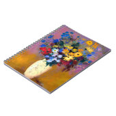 Weiße Vase mit Blume Odilon Redon Notizblock (Linke Seite)