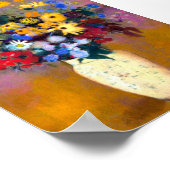 Weiße Vase mit Blume Odilon Redon Poster (Ecke)