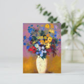 Weiße Vase mit Blume Odilon Redon Postkarte (Stehend Vorderseite)