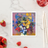 Weiße Vase mit Blume Odilon Redon Serviette (Beispiel)