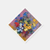 Weiße Vase mit Blume Odilon Redon Serviette (Ecke)