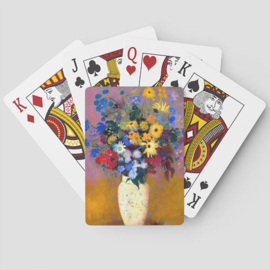 Weiße Vase mit Blume Odilon Redon Spielkarten (Rückseite)
