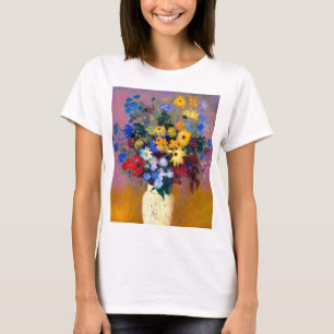 Weiße Vase mit Blume Odilon Redon T-Shirt