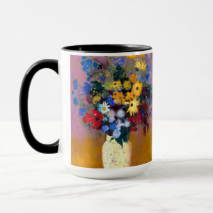 Weiße Vase mit Blume Odilon Redon Tasse