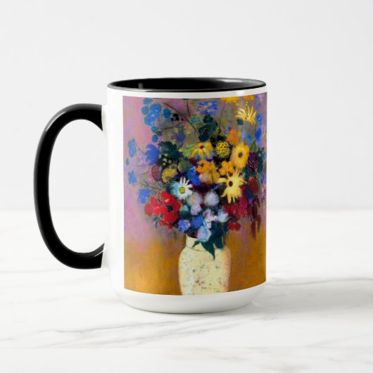 Weiße Vase mit Blume Odilon Redon Tasse (Links)