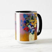 Weiße Vase mit Blume Odilon Redon Tasse (VorderseiteRechts)