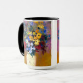 Weiße Vase mit Blume Odilon Redon Tasse (Vorderseite Links)