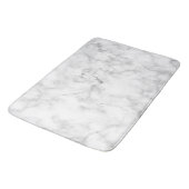 Weiße Venen Marmormatte Badematte (Schrägansicht)