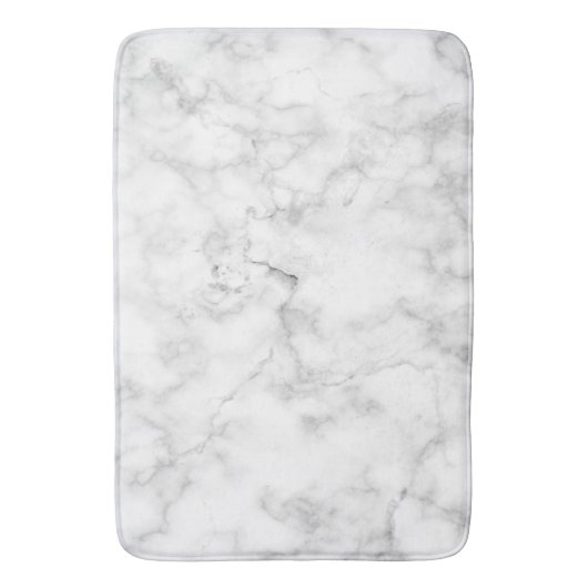 Weiße Venen Marmormatte Badematte (Vorderseite Vertikal)