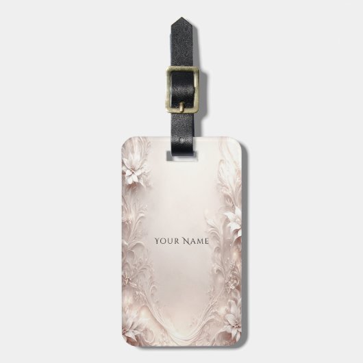 Weiße Verpackung für Elfenbein Gepäckanhänger (Vorderseite vertikal)