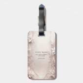 Weiße Verpackung für Elfenbein Gepäckanhänger (Rückseite vertikal)