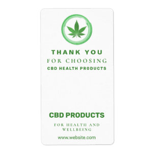 Weiße Verpackungs-Etiketten der CBD-Box