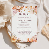 Weiße Vintage-Blumen-Herbst-Baby-Q-BBQ-Baby-Party