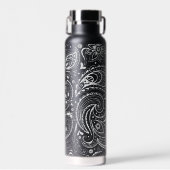 Weiße Vintage Blumenpfeife mit Blumenmuster Wasser Trinkflasche (Vorne)