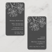 Weiße Vintage, dunkelgraue Visitenkarte (Vorne/Hinten)