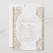 Weiße Vintage Einladung (Vorderseite)