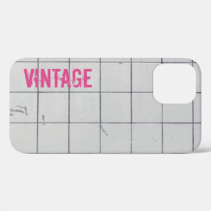 Weiße Vintage-Fliesen 80er 70er 60er Retro-Gebrauc Case-Mate iPhone Hülle