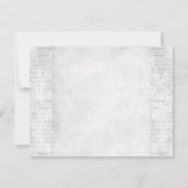 Weiße, Vintage Inspirierte RSVP-Kartenvorlage RSVP Karte (Rückseite)