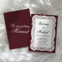 Weiße Vintage-Papier-Spitze Romantischer Chic Rote