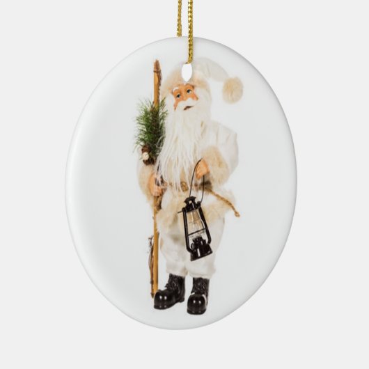 WEISSE VINTAGE SANTA CHRISTMAS ORNAMENT (Rechts)