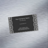 Weiße Vintage Spitze Magnetische Visitenkarte (Beispiel)